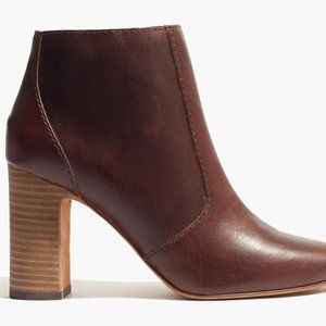 Madewell Sutton Genuine Leather Zip-up Ankle Boots/Booties 3.5 Inch Heel